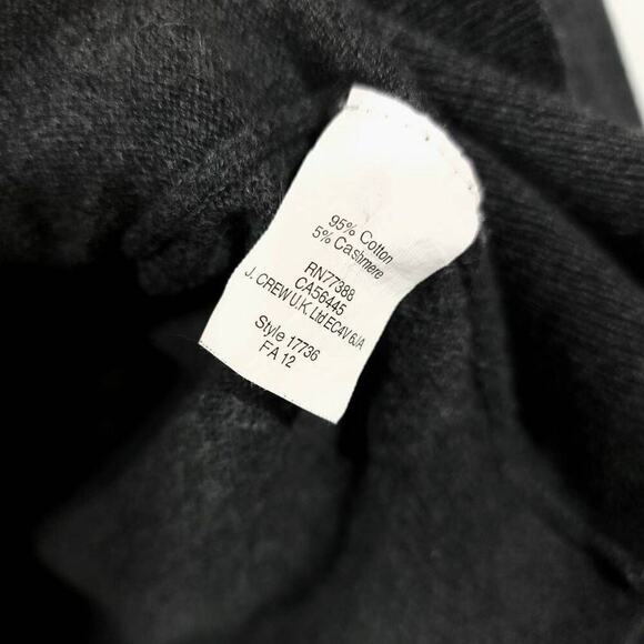 J Crew Cotton Cashmere Sweater Gray Grey Knit Soft Mens Size Large  - Picture 5 of 5